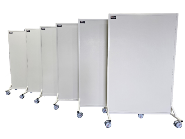 Mobile lead shielding barriers for NDT